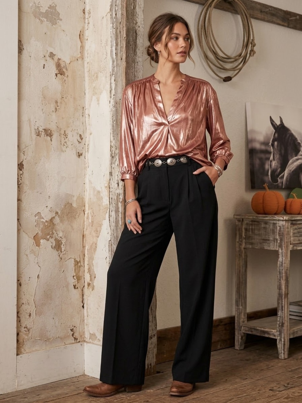 Abercrombie & Fitch Black Wide-Leg Pants NWT 27L 4L Tall